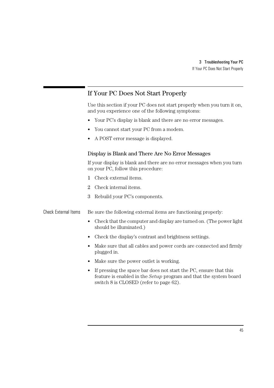 If your pc does not start properly | HP 6 User Manual | Page 57 / 112