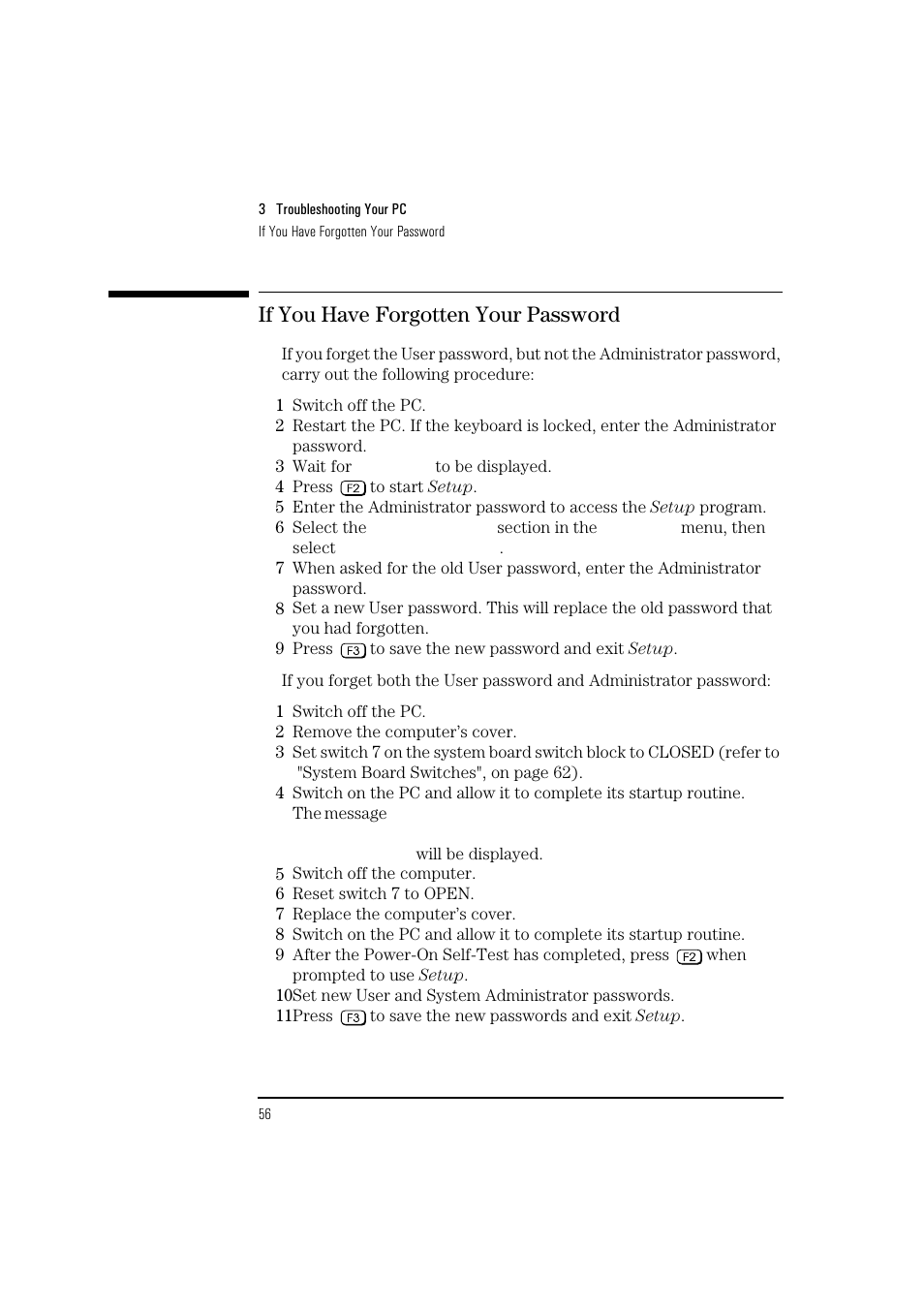 If you have forgotten your password | HP 6 User Manual | Page 68 / 112