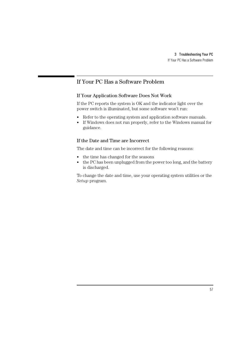 If your pc has a software problem | HP 6 User Manual | Page 69 / 112