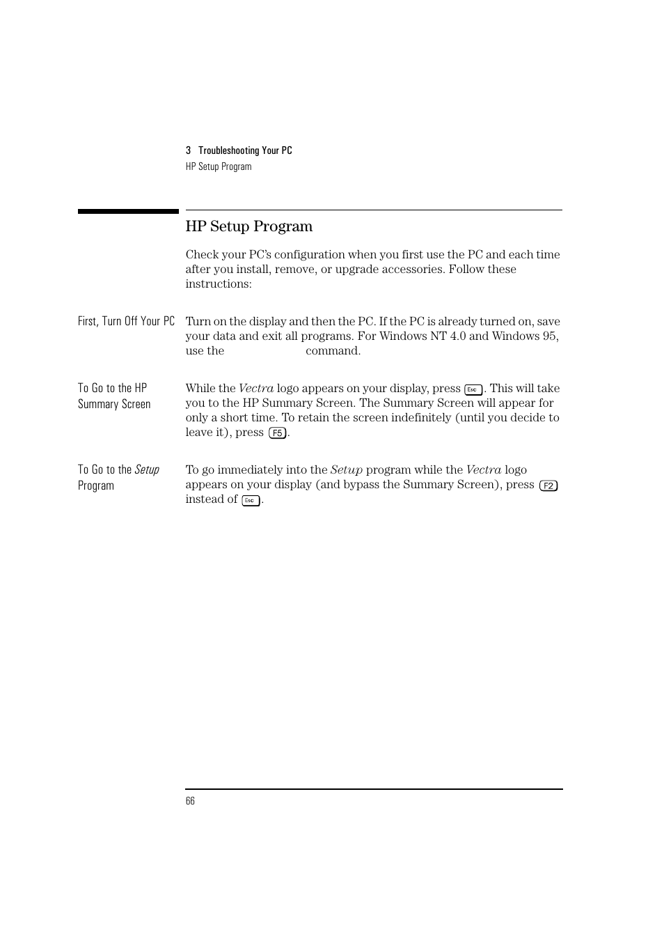 Hp setup program | HP 6 User Manual | Page 78 / 112