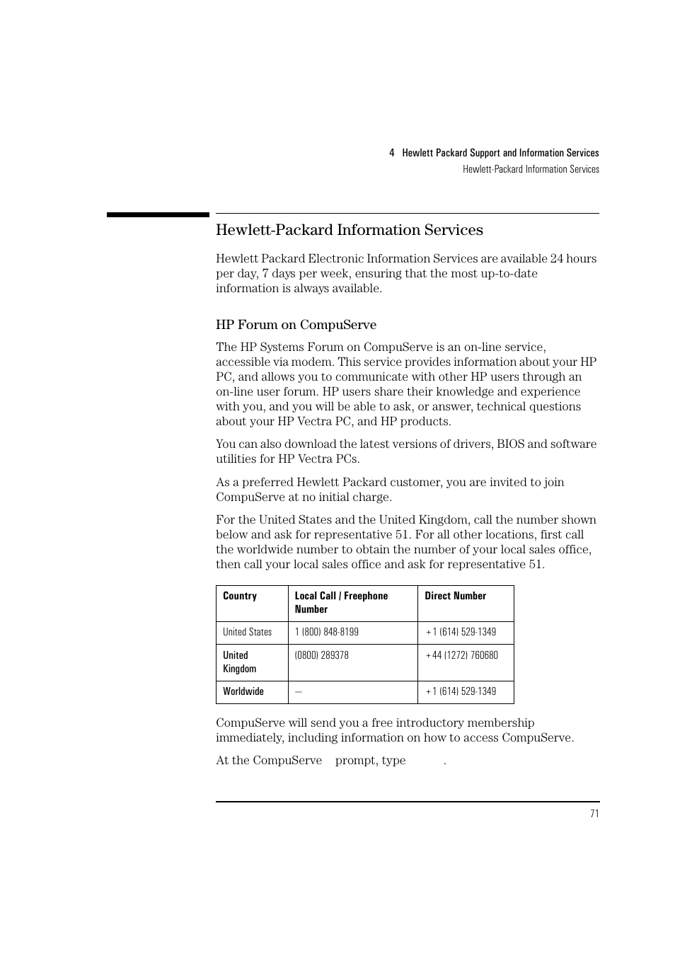 Hewlett-packard information services | HP 6 User Manual | Page 83 / 112
