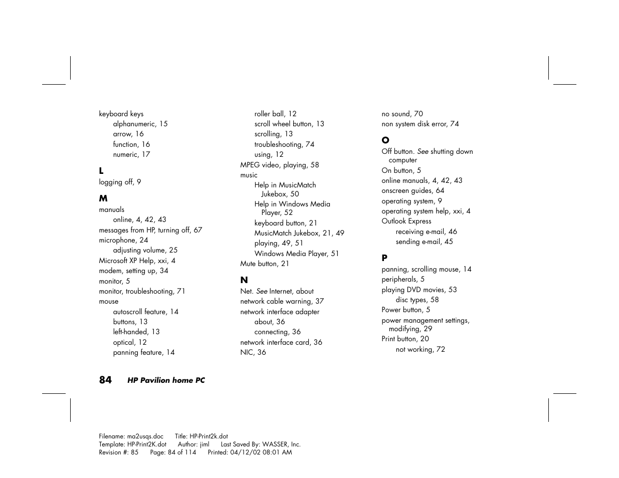 HP Pavilion User Manual | Page 112 / 114