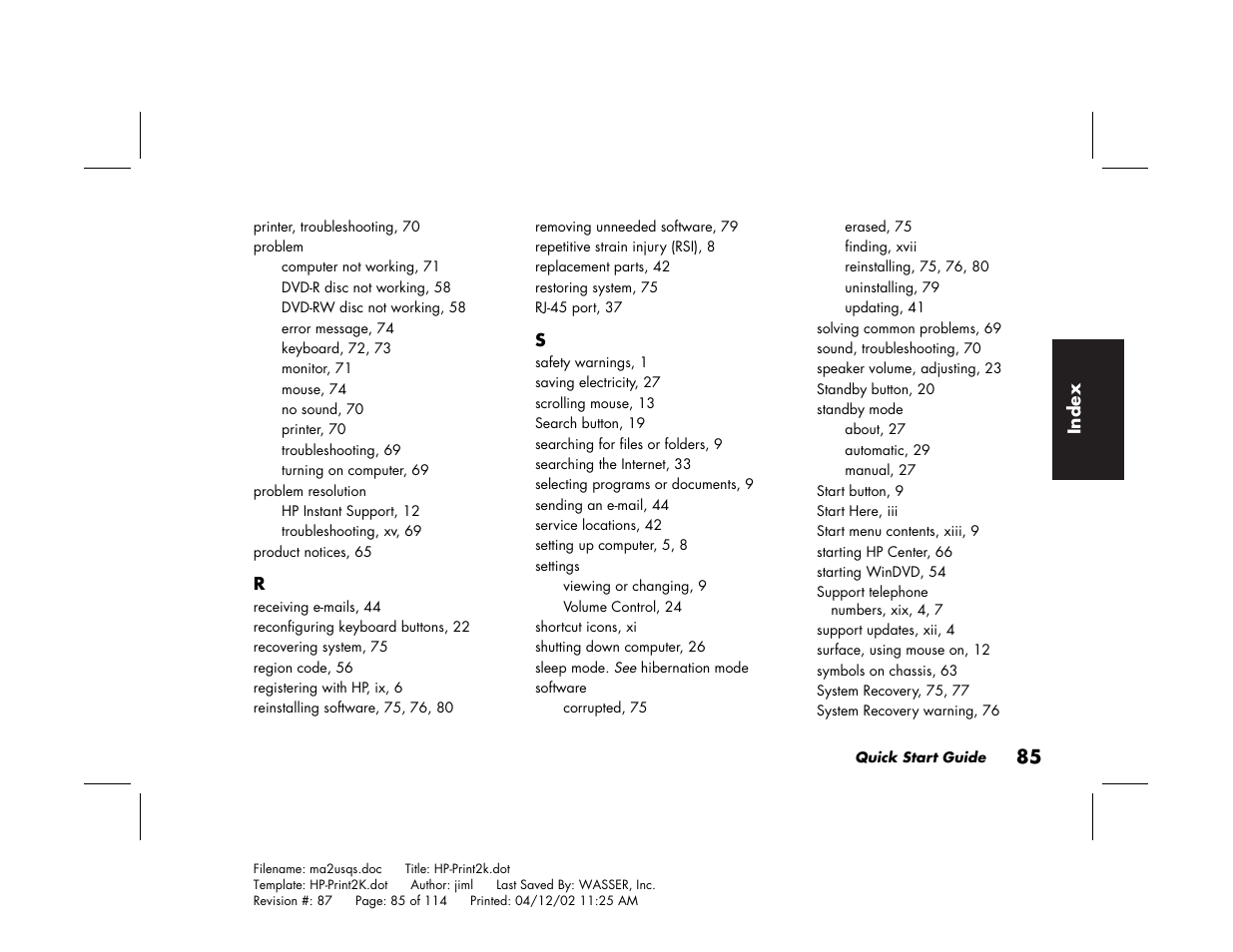 HP Pavilion User Manual | Page 113 / 114