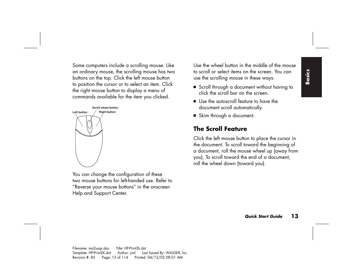 The scroll feature | HP Pavilion User Manual | Page 41 / 114