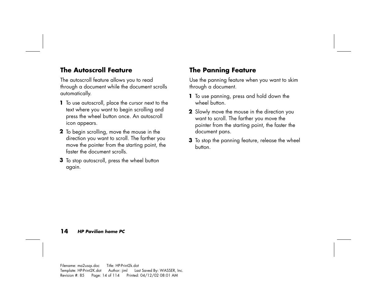 HP Pavilion User Manual | Page 42 / 114