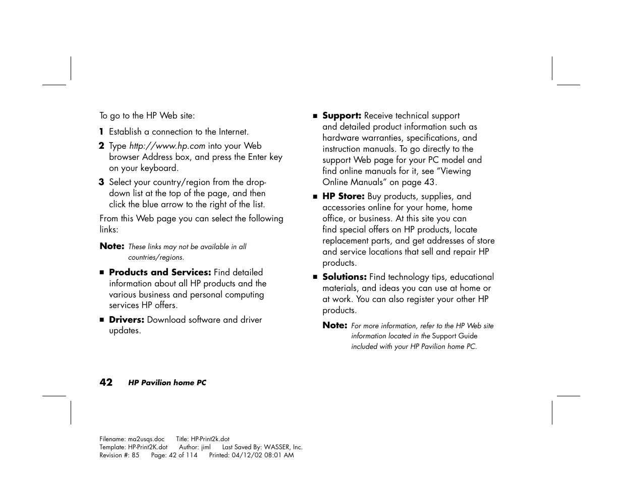 HP Pavilion User Manual | Page 70 / 114