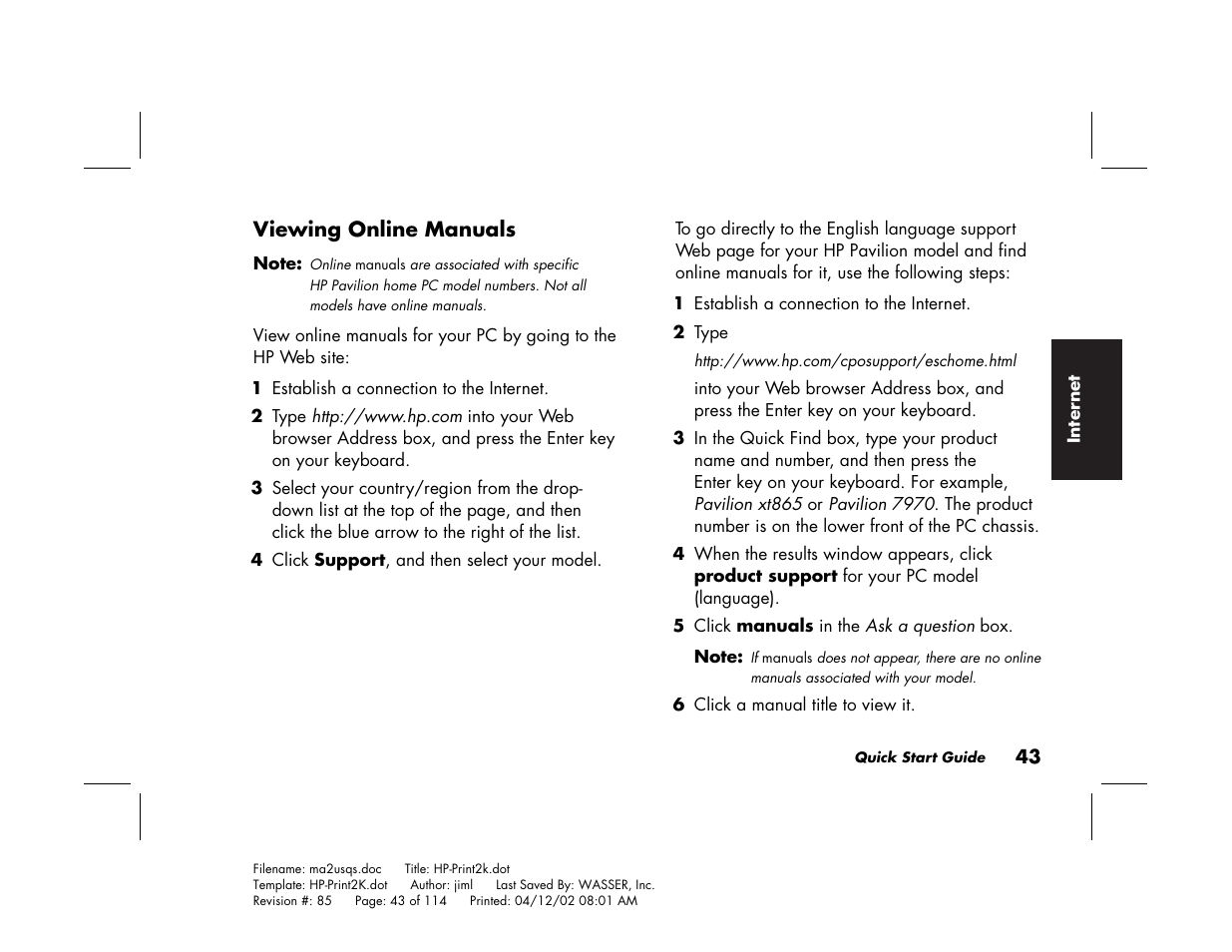 HP Pavilion User Manual | Page 71 / 114