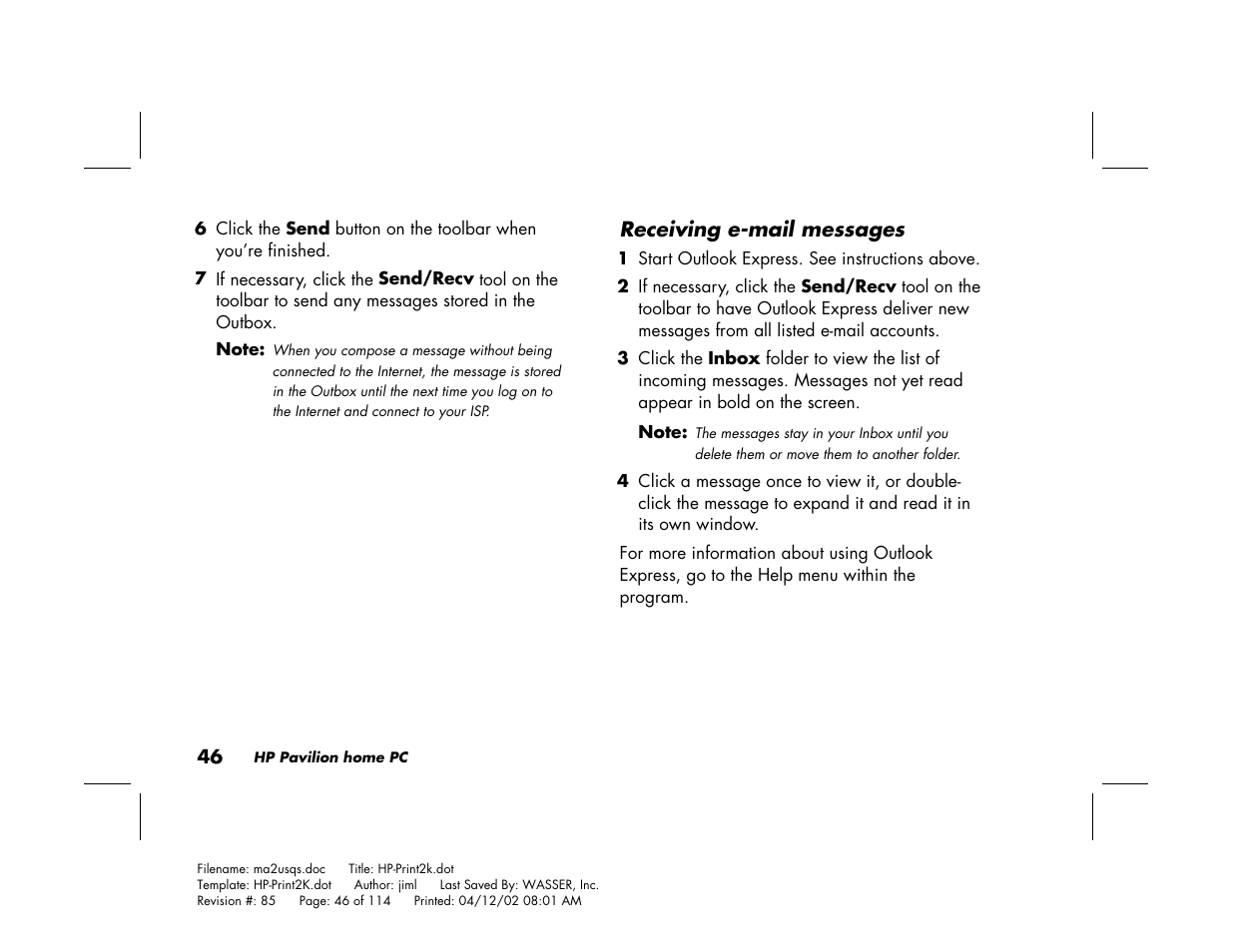 HP Pavilion User Manual | Page 74 / 114