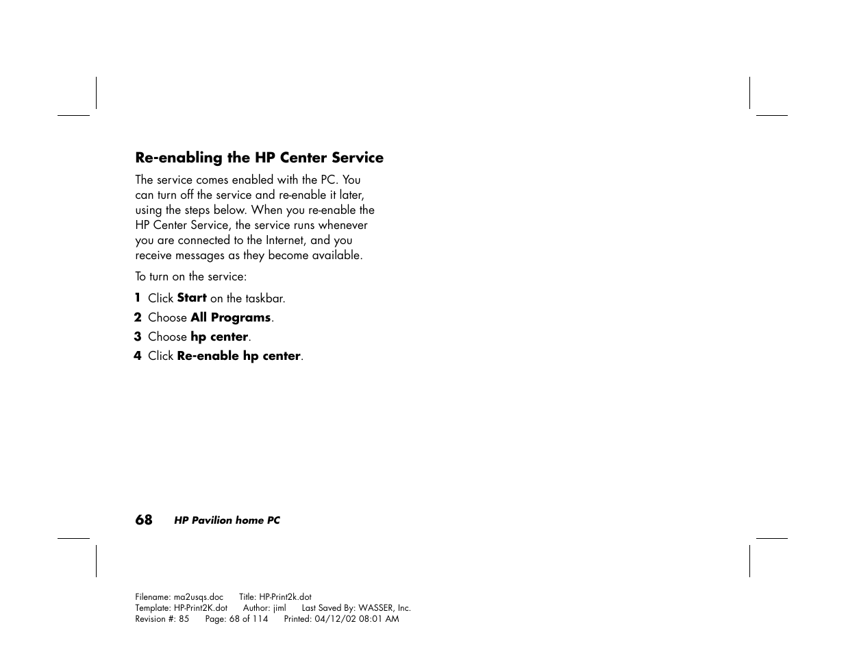 HP Pavilion User Manual | Page 96 / 114