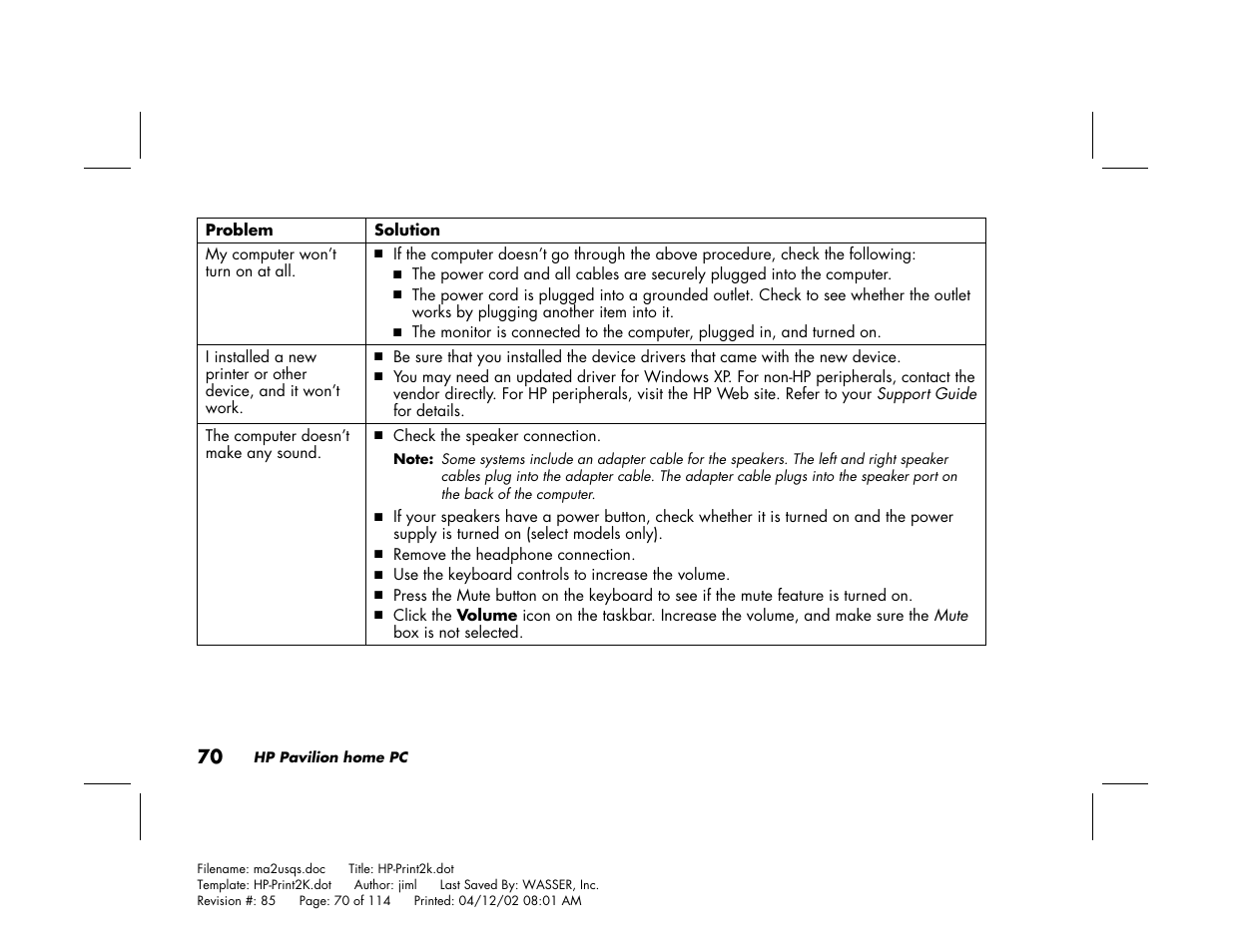 HP Pavilion User Manual | Page 98 / 114
