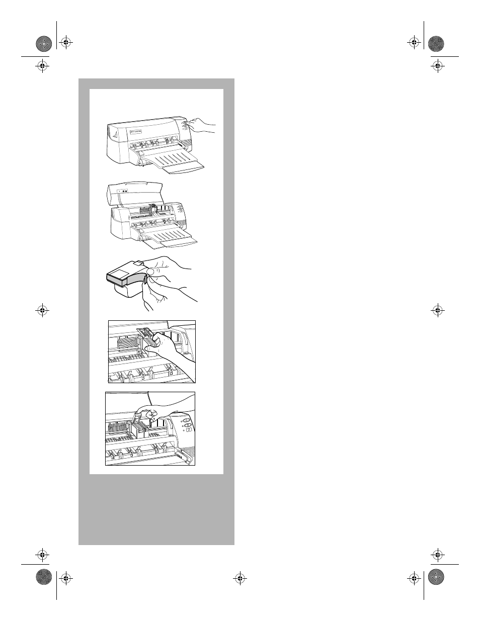 Step 4: installing the print cartridges -3 | HP 1000C User Manual | Page 7 / 40