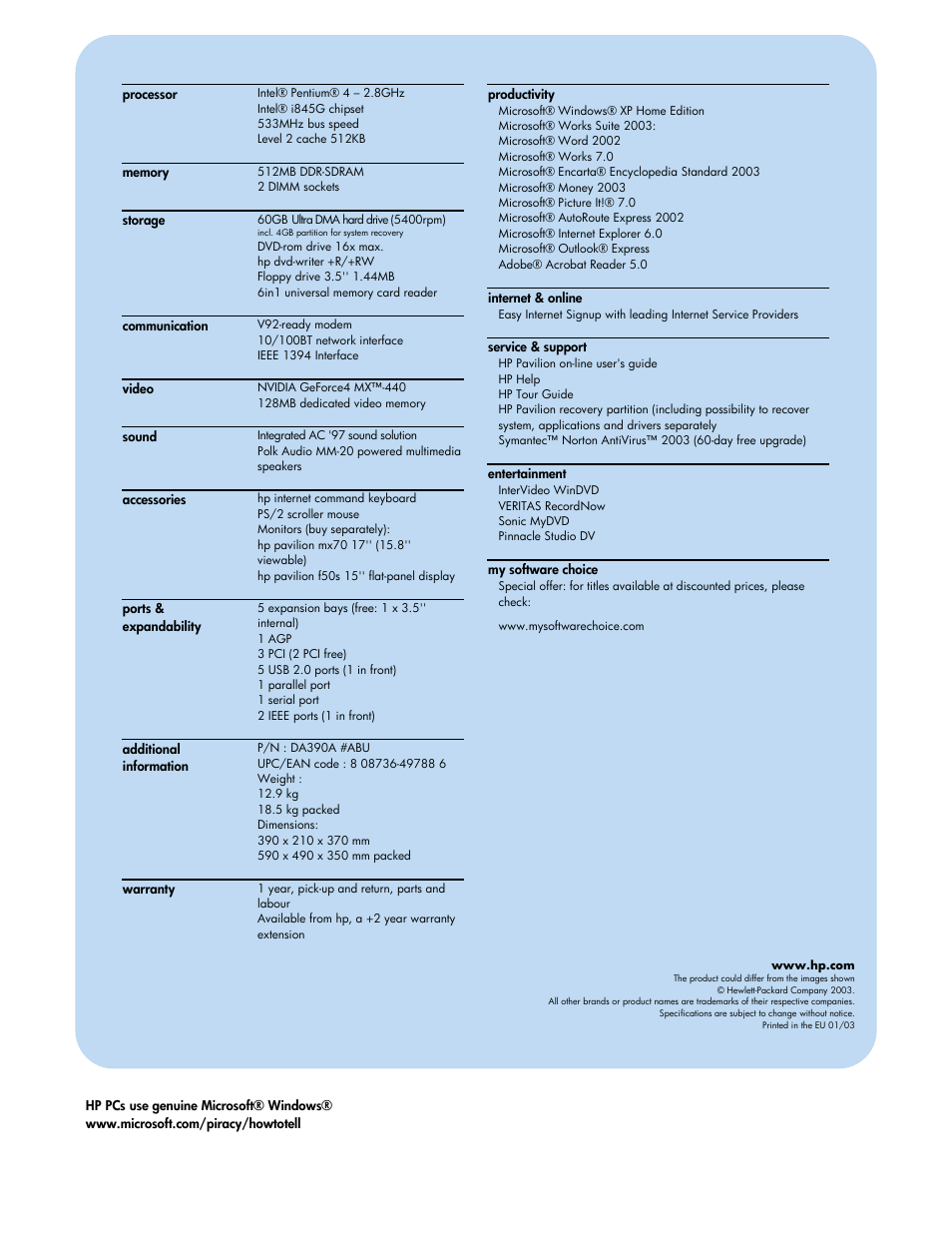 HP Pavilion 774.uk User Manual | Page 2 / 2