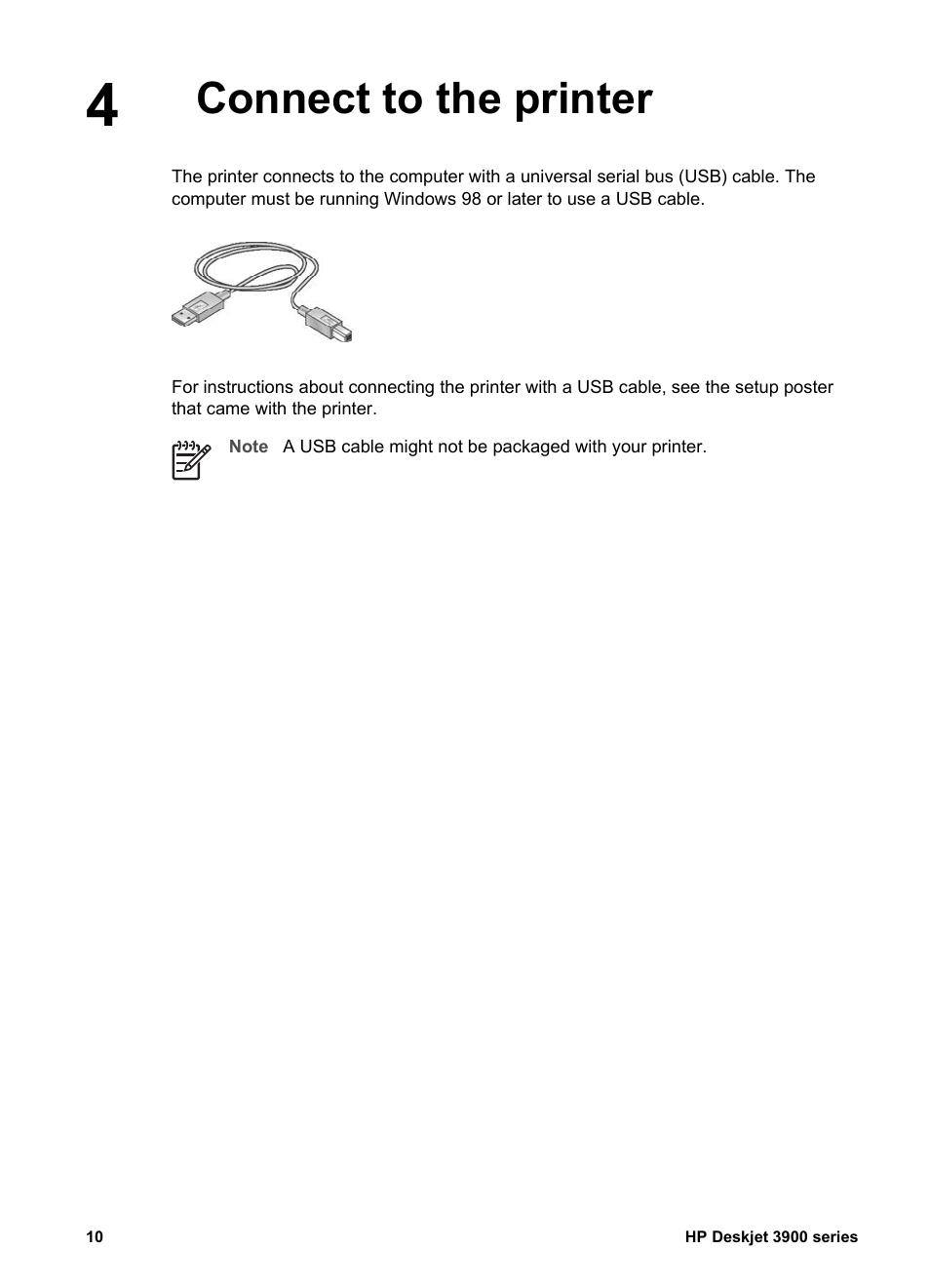 Connect to the printer | HP 3900 series User Manual | Page 12 / 72