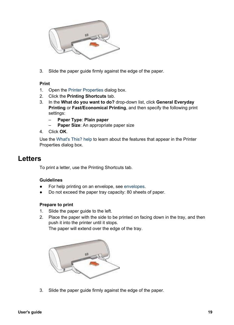 Letters | HP 3900 series User Manual | Page 21 / 72