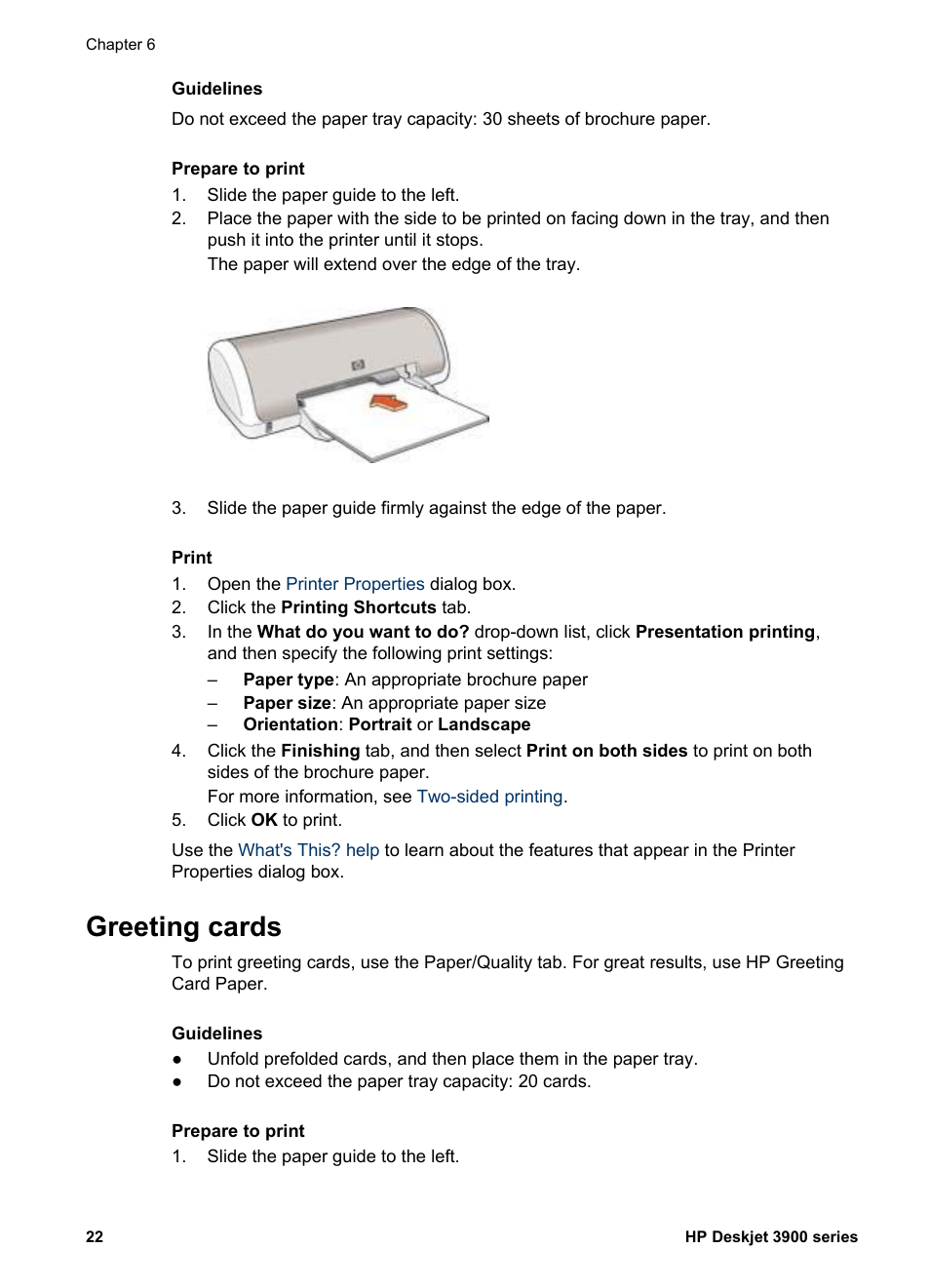 Greeting cards | HP 3900 series User Manual | Page 24 / 72