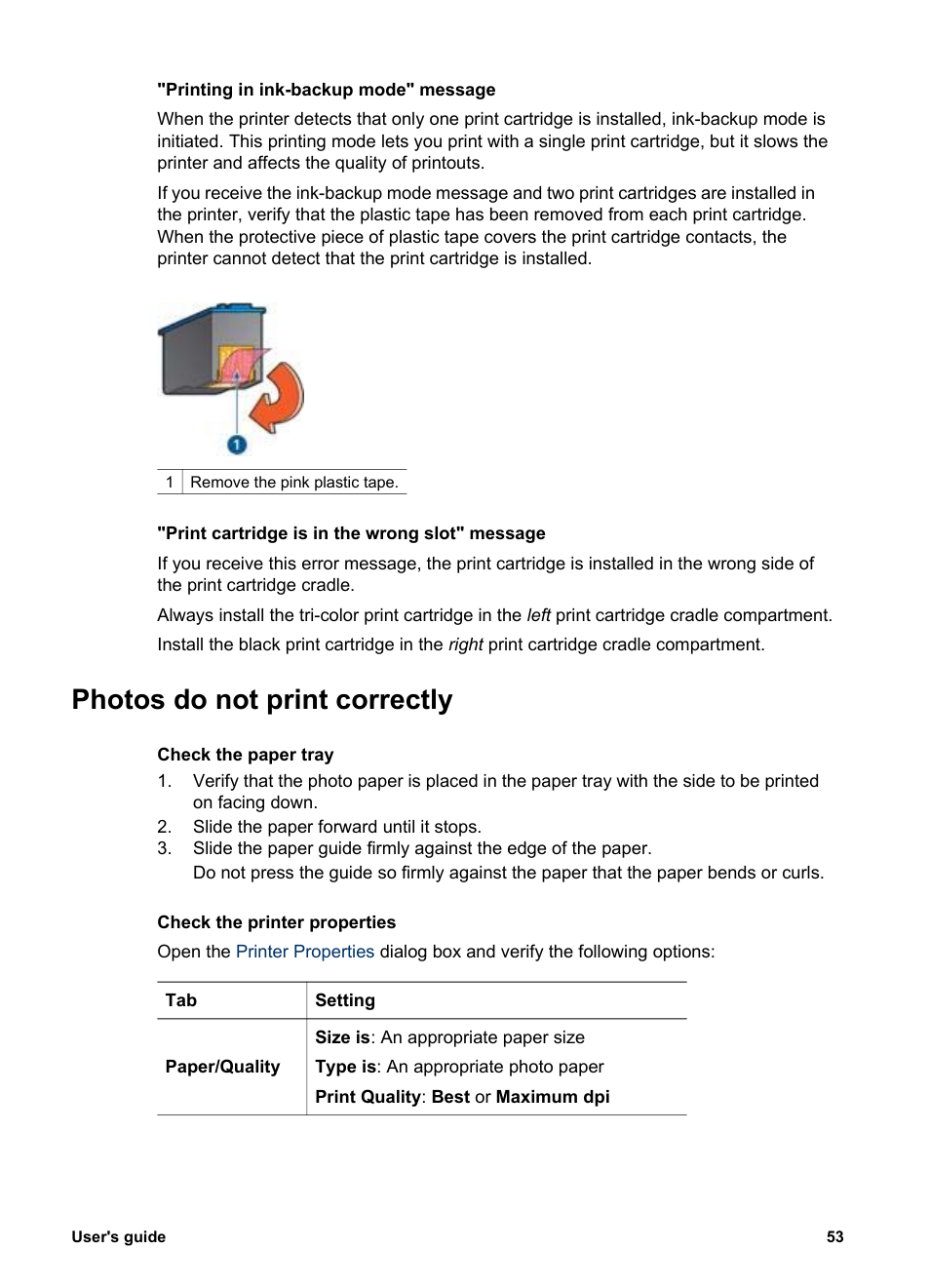 Photos do not print correctly | HP 3900 series User Manual | Page 55 / 72