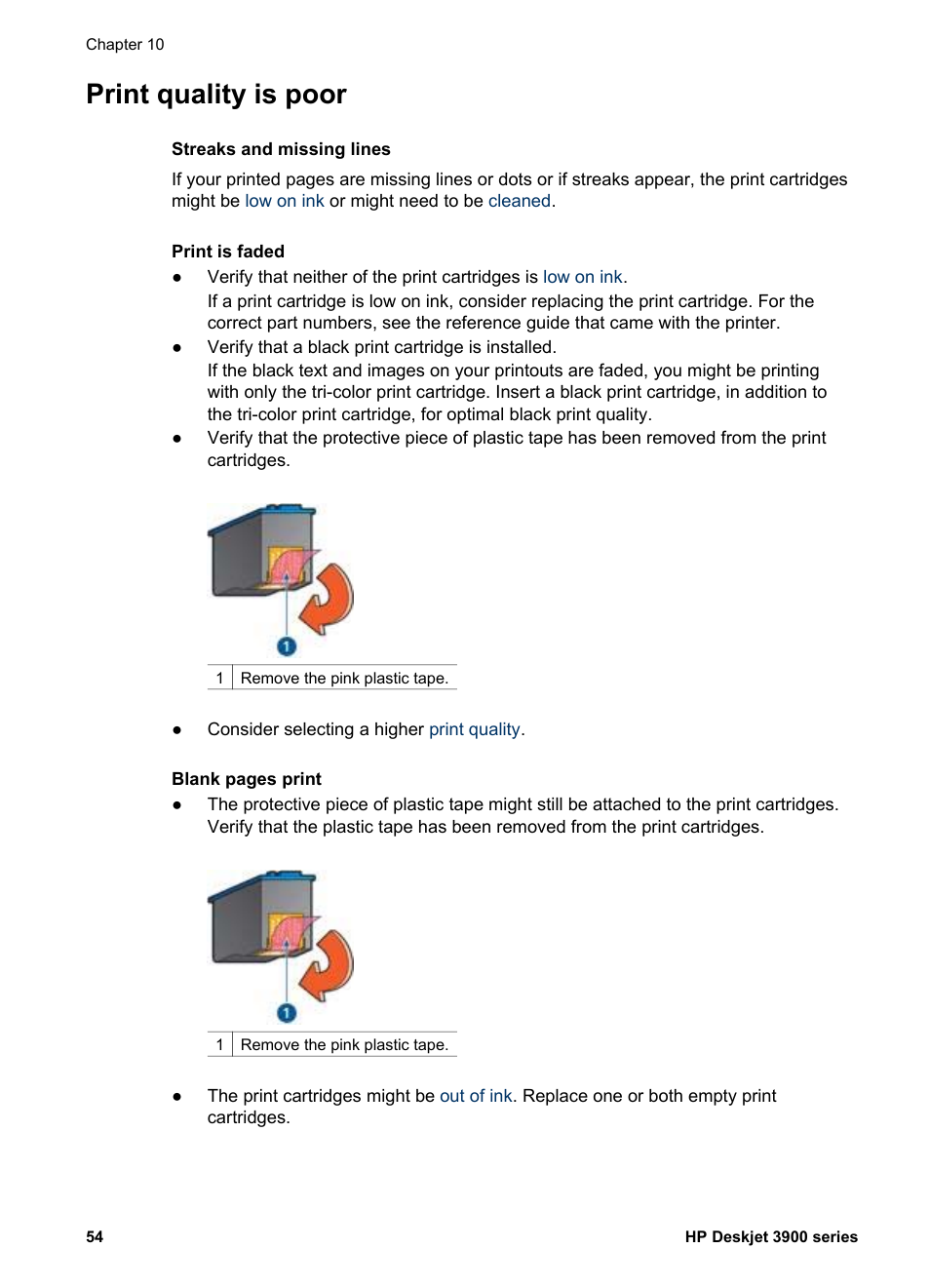 Print quality is poor | HP 3900 series User Manual | Page 56 / 72