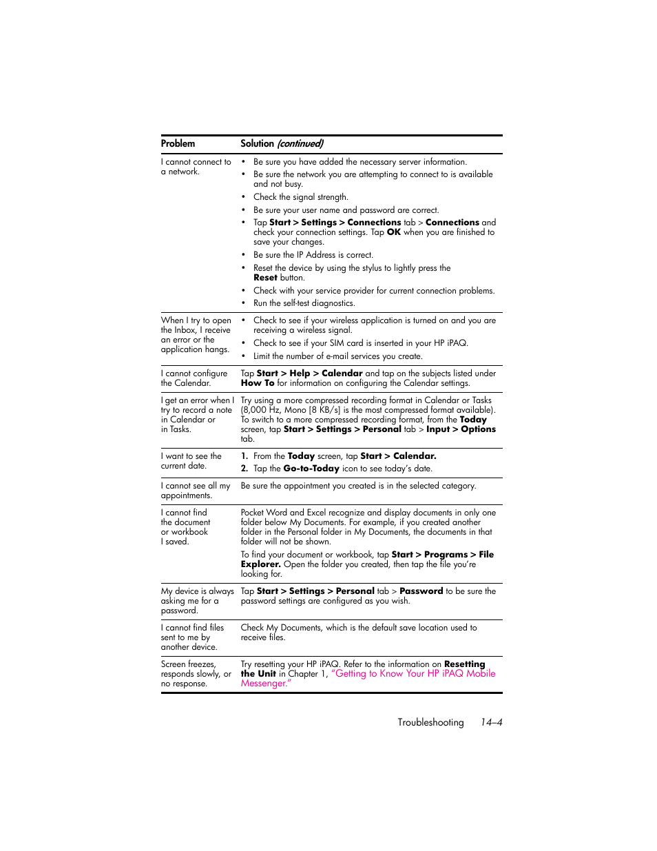 HP iPAQ hw6500 User Manual | Page 146 / 170