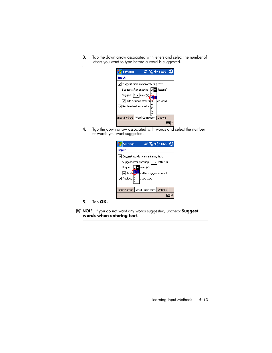 HP iPAQ hw6500 User Manual | Page 46 / 170