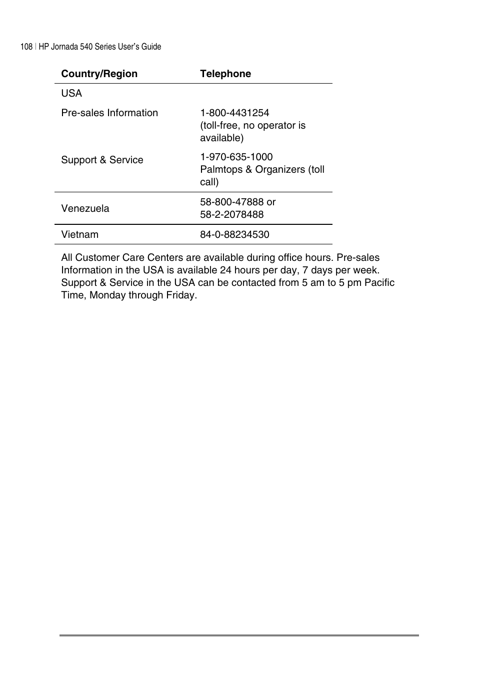 HP Jornada 540 Series User Manual | Page 112 / 135