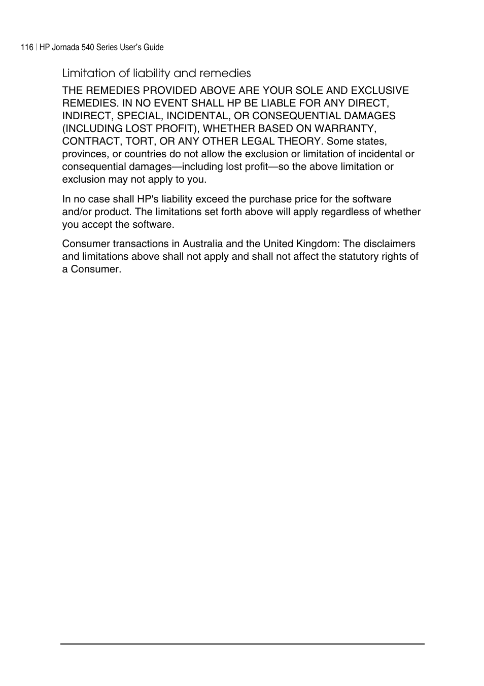 HP Jornada 540 Series User Manual | Page 120 / 135