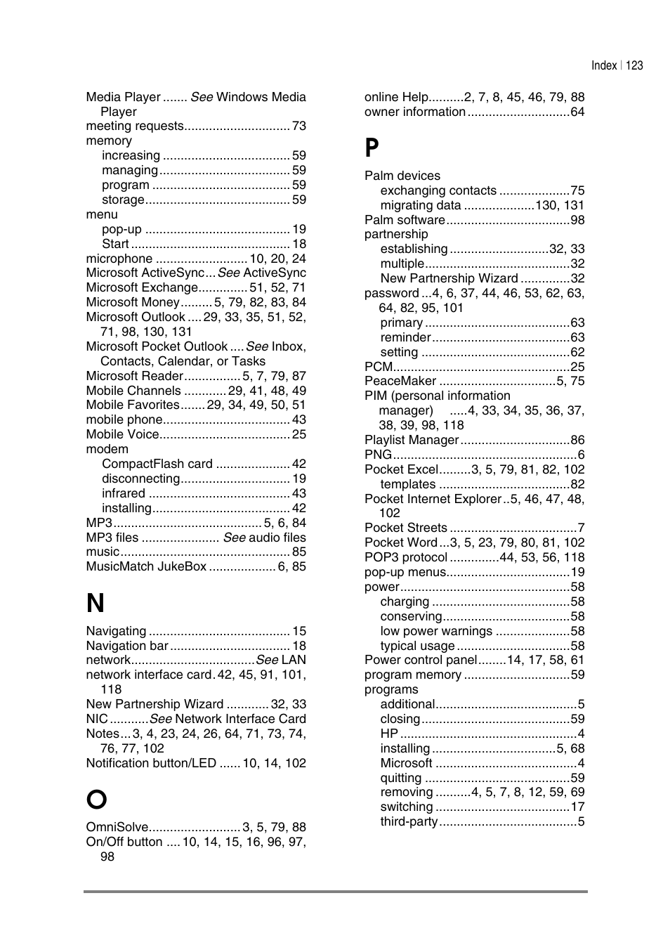 HP Jornada 540 Series User Manual | Page 127 / 135