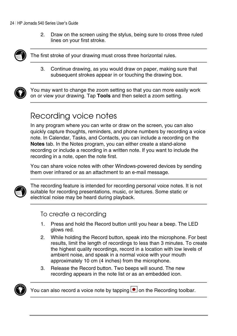 HP Jornada 540 Series User Manual | Page 28 / 135