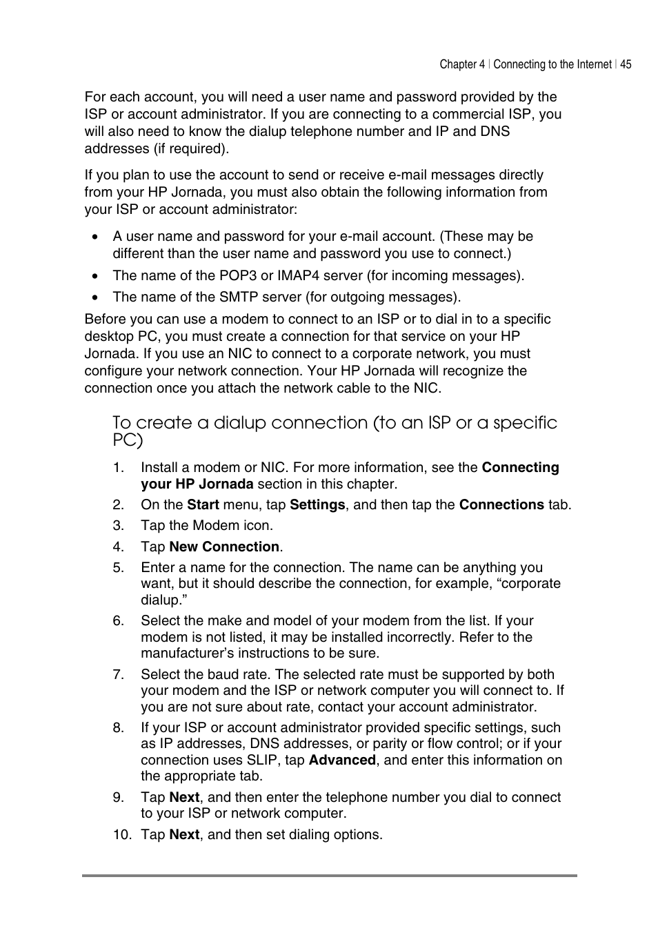 HP Jornada 540 Series User Manual | Page 49 / 135