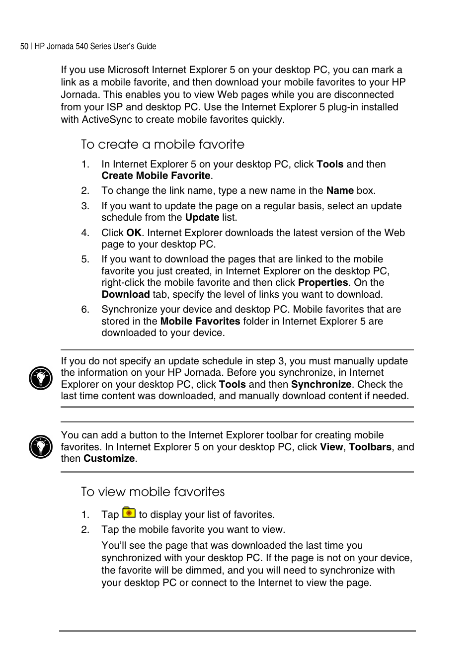 HP Jornada 540 Series User Manual | Page 54 / 135