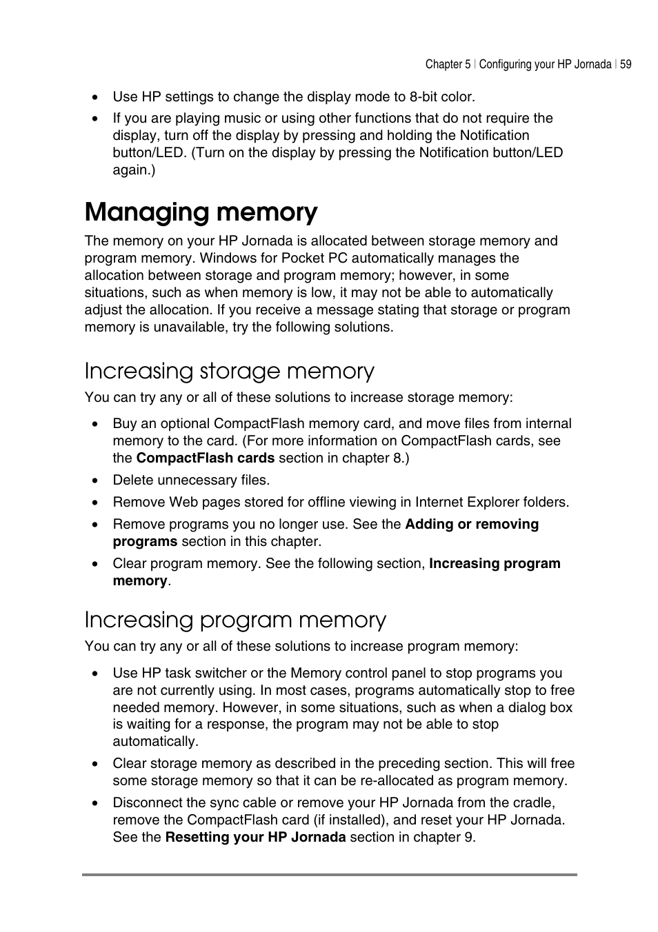 HP Jornada 540 Series User Manual | Page 63 / 135