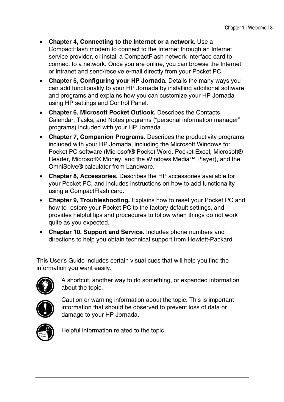 HP Jornada 540 Series User Manual | Page 7 / 135