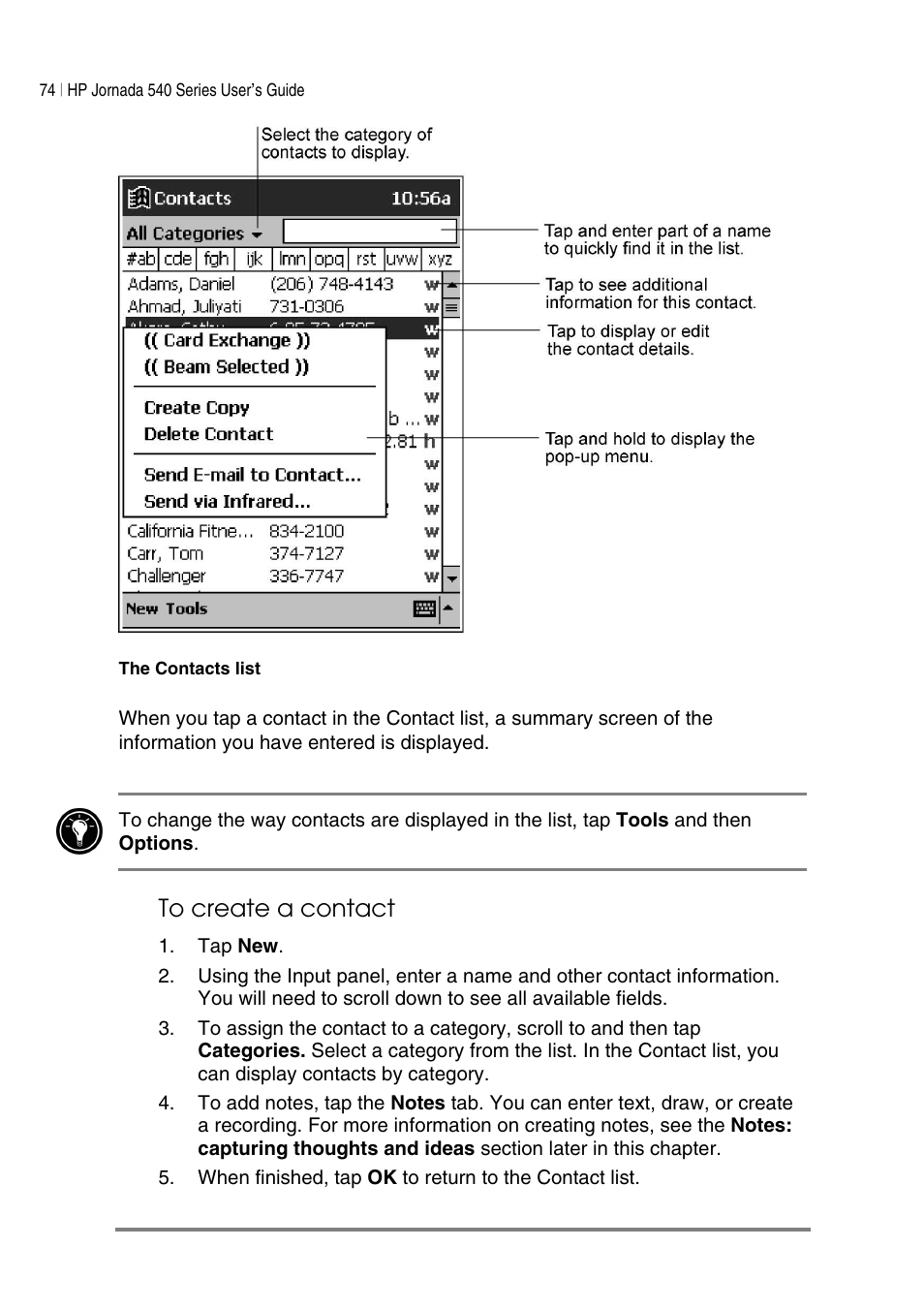 HP Jornada 540 Series User Manual | Page 78 / 135