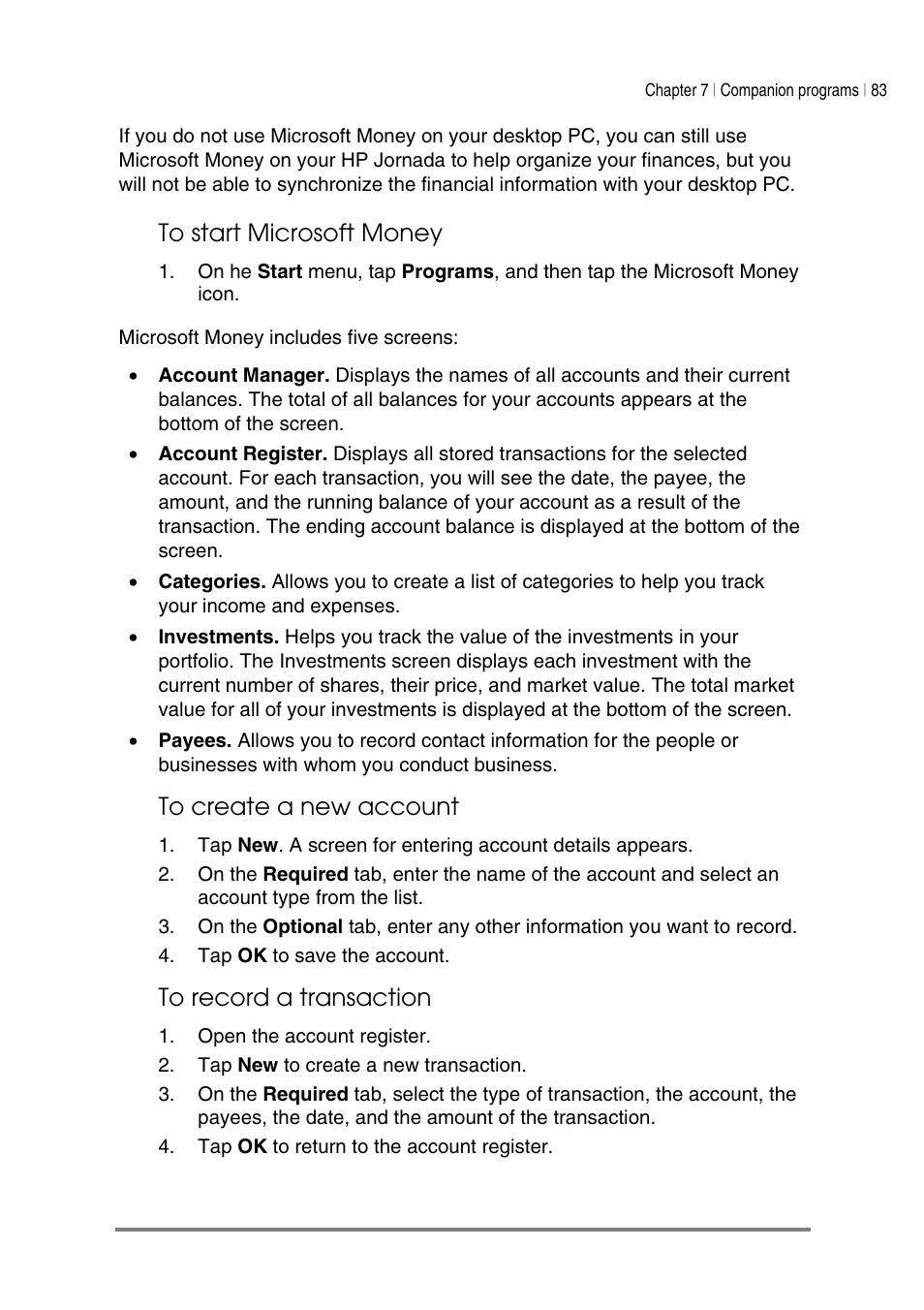HP Jornada 540 Series User Manual | Page 87 / 135