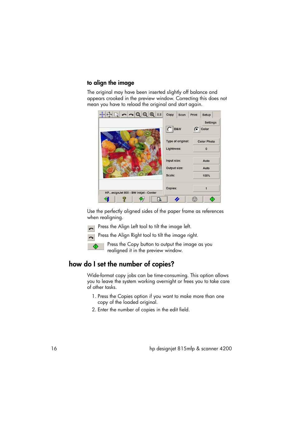 To align the image, How do i set the number of copies | HP 815MFP User Manual | Page 22 / 110