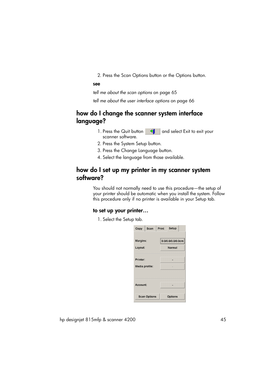 To set up your printer | HP 815MFP User Manual | Page 51 / 110