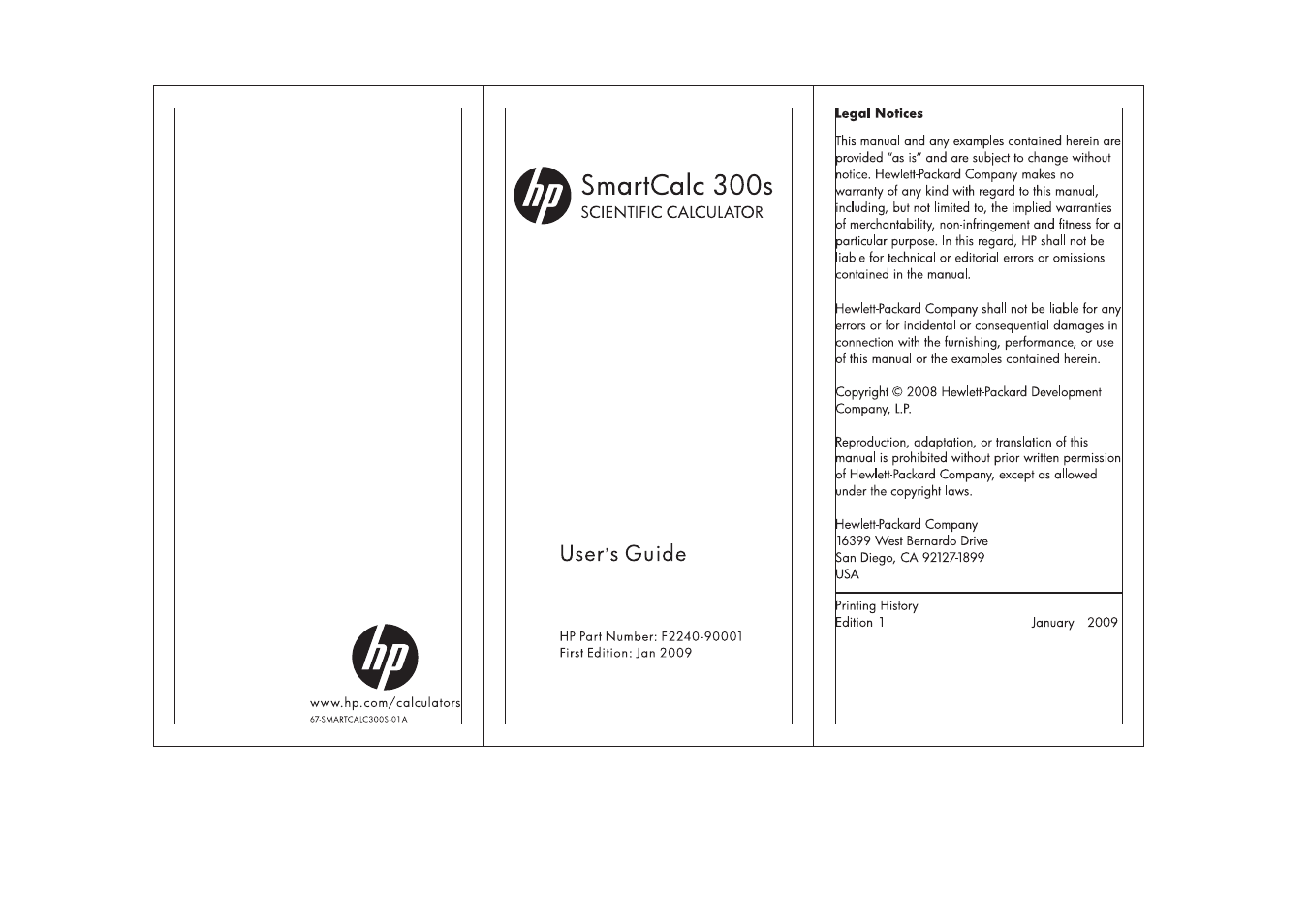 HP SmartCalc 300s User Manual | 27 pages