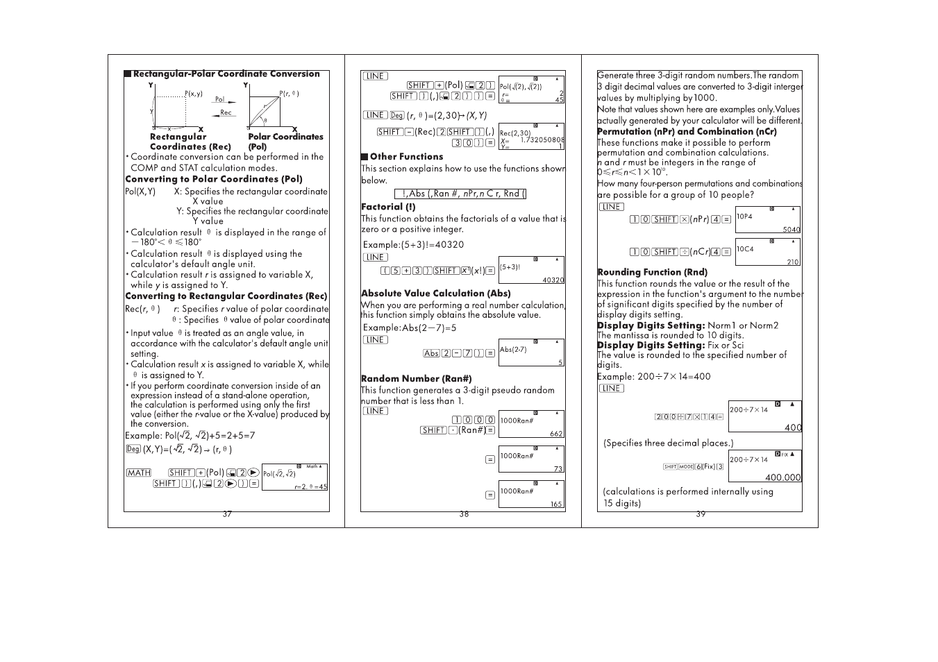 Pk,9), Mfeq](,)@a®q]s, Iiheeeg](r,0)=(2,3o)-(x,y | Raroinib x, Shœbh(ran#)h | HP SmartCalc 300s User Manual | Page 14 / 27
