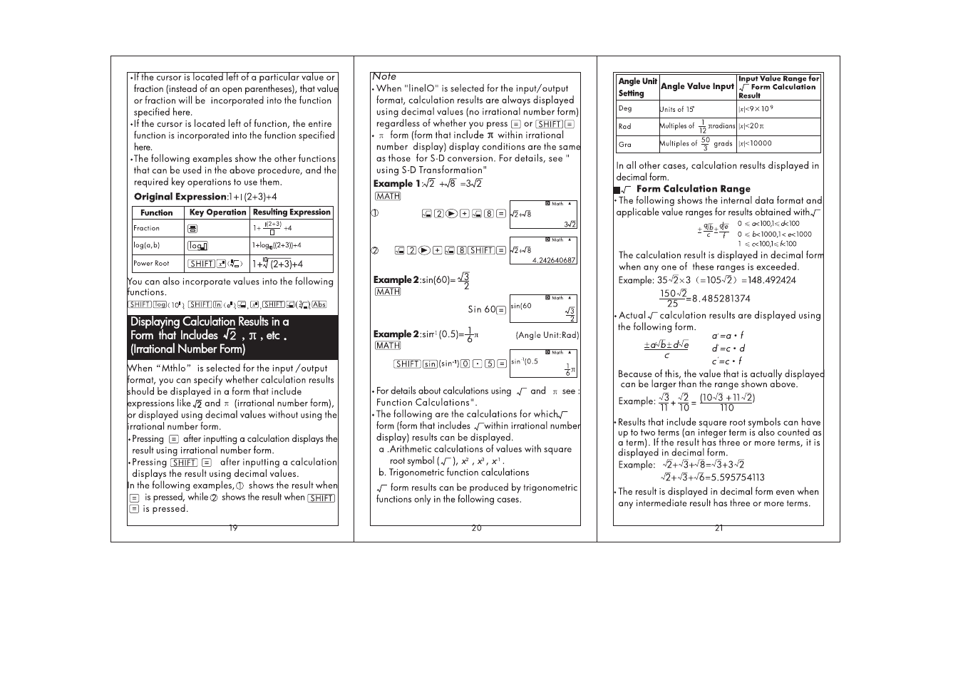 11 "^10" no | HP SmartCalc 300s User Manual | Page 8 / 27