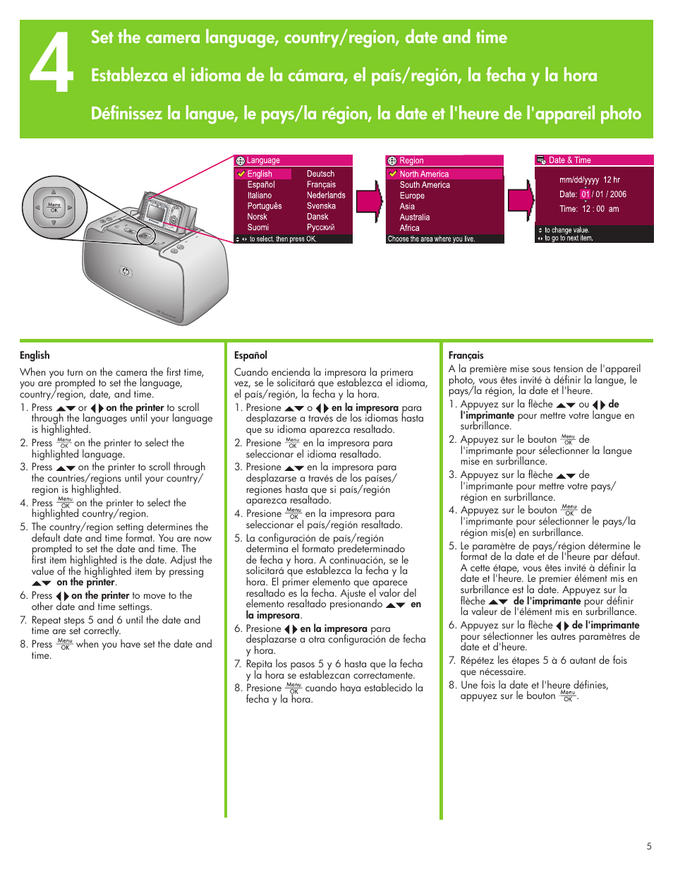 HP Photosmart A430 Series User Manual | Page 5 / 16