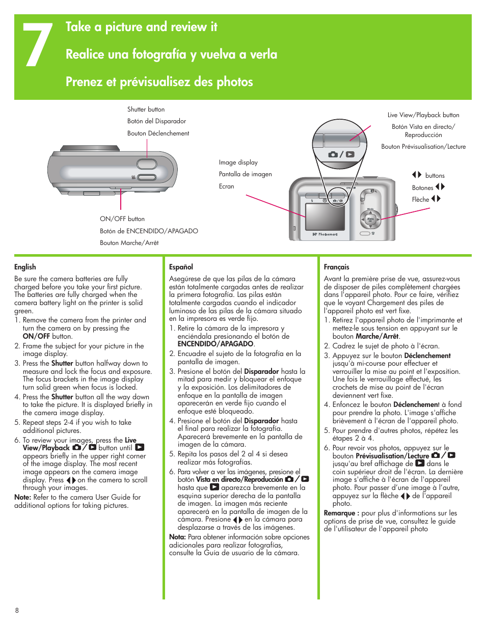 HP Photosmart A430 Series User Manual | Page 8 / 16