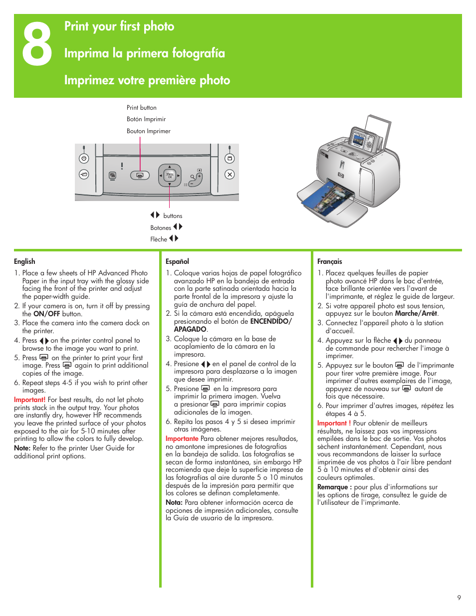 HP Photosmart A430 Series User Manual | Page 9 / 16