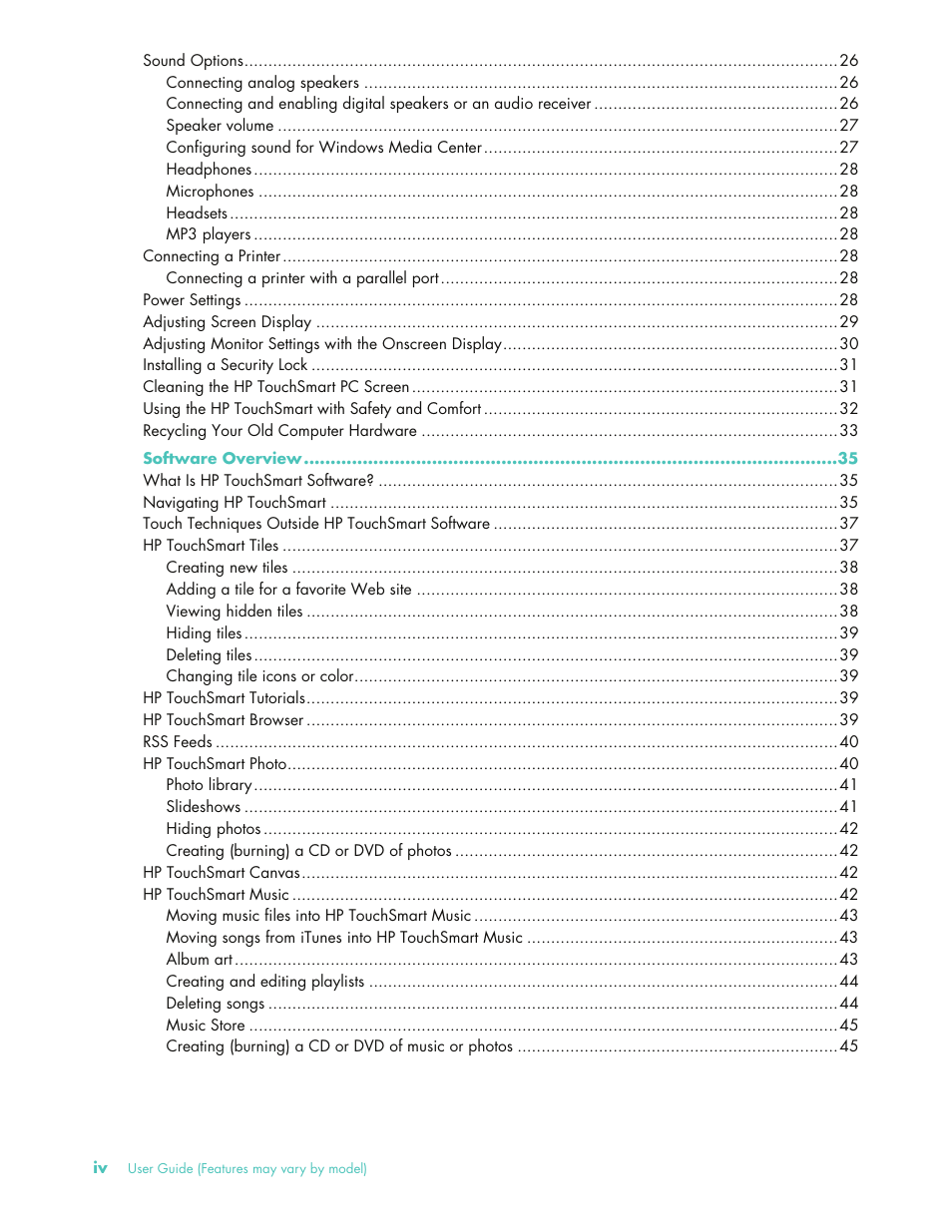 HP 575611-001 User Manual | Page 4 / 76