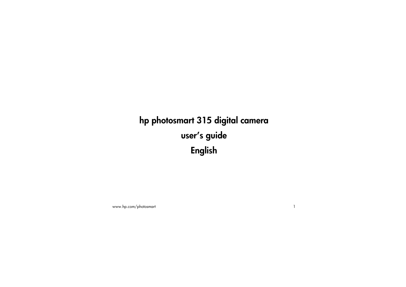 HP 315 User Manual | 112 pages