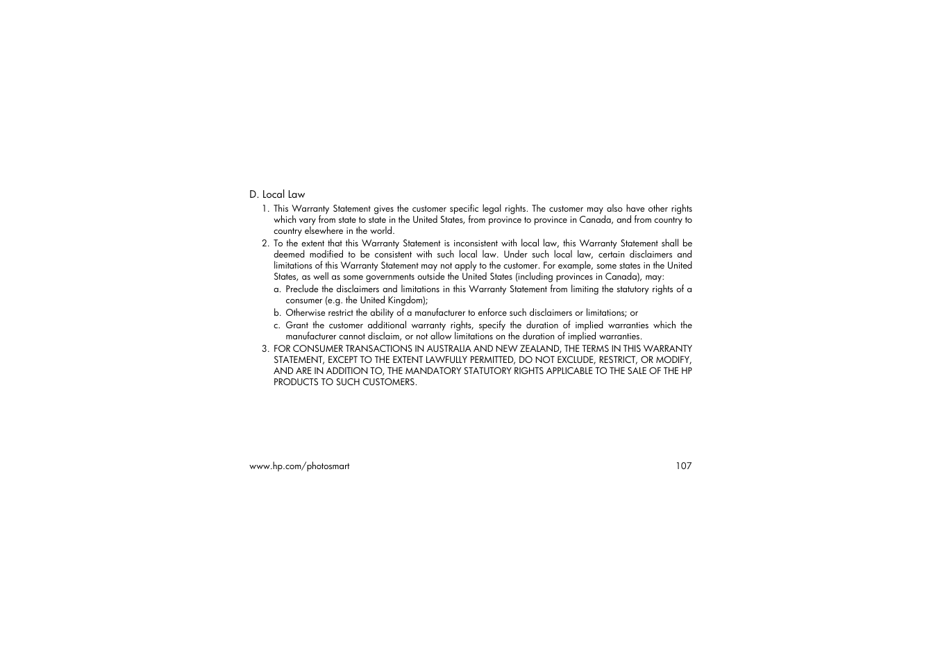 HP 315 User Manual | Page 107 / 112