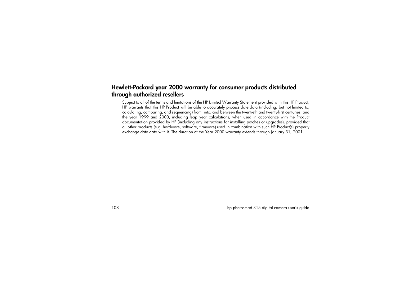 HP 315 User Manual | Page 108 / 112