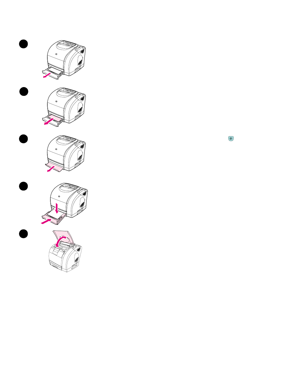 To clear jams from input | HP 1500 Series User Manual | Page 62 / 130