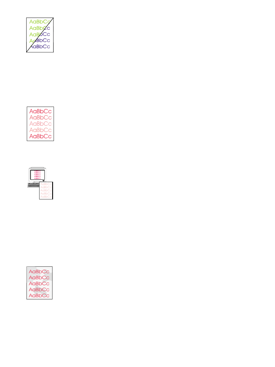 Missing or incorrect color, Color prints inconsistently, Colors do not match | Color pages have inconsistent finish | HP 1500 Series User Manual | Page 81 / 130