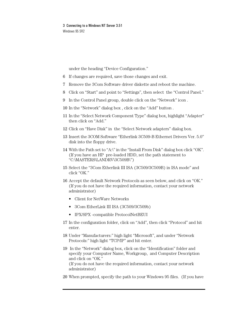 HP 3C509B-TP User Manual | Page 20 / 46