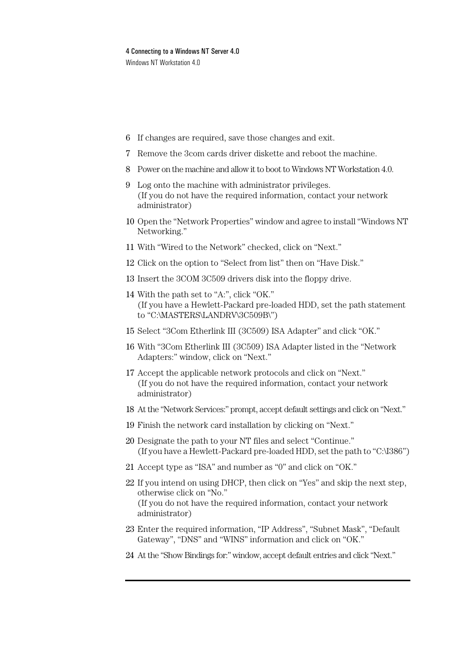 HP 3C509B-TP User Manual | Page 42 / 46