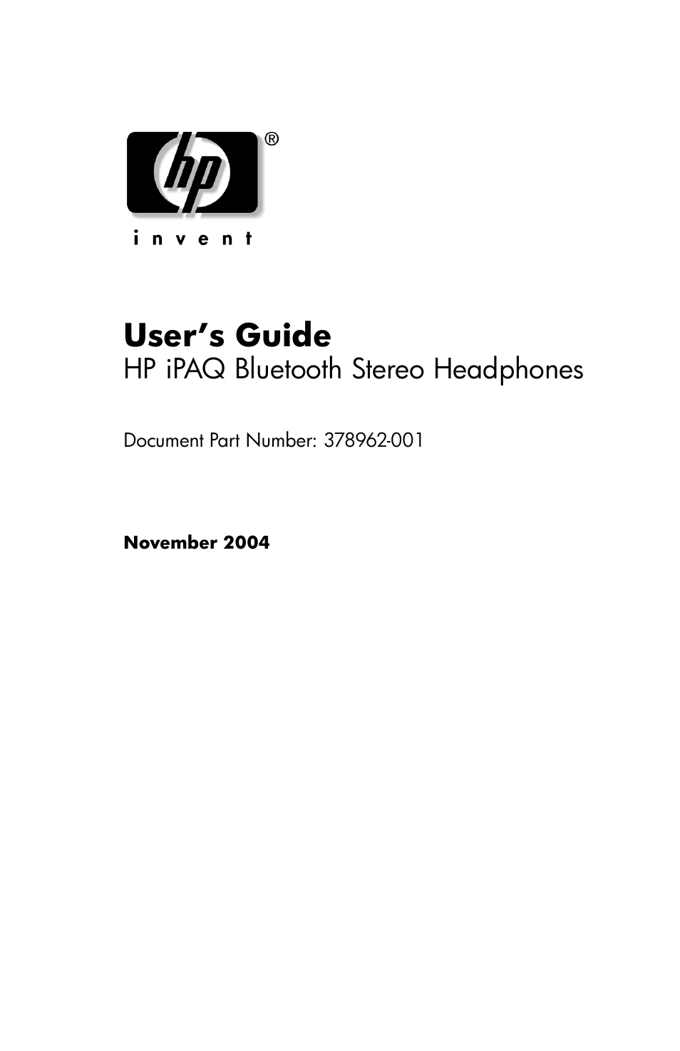 HP Bluetooth Stereo Headphones User Manual | 16 pages